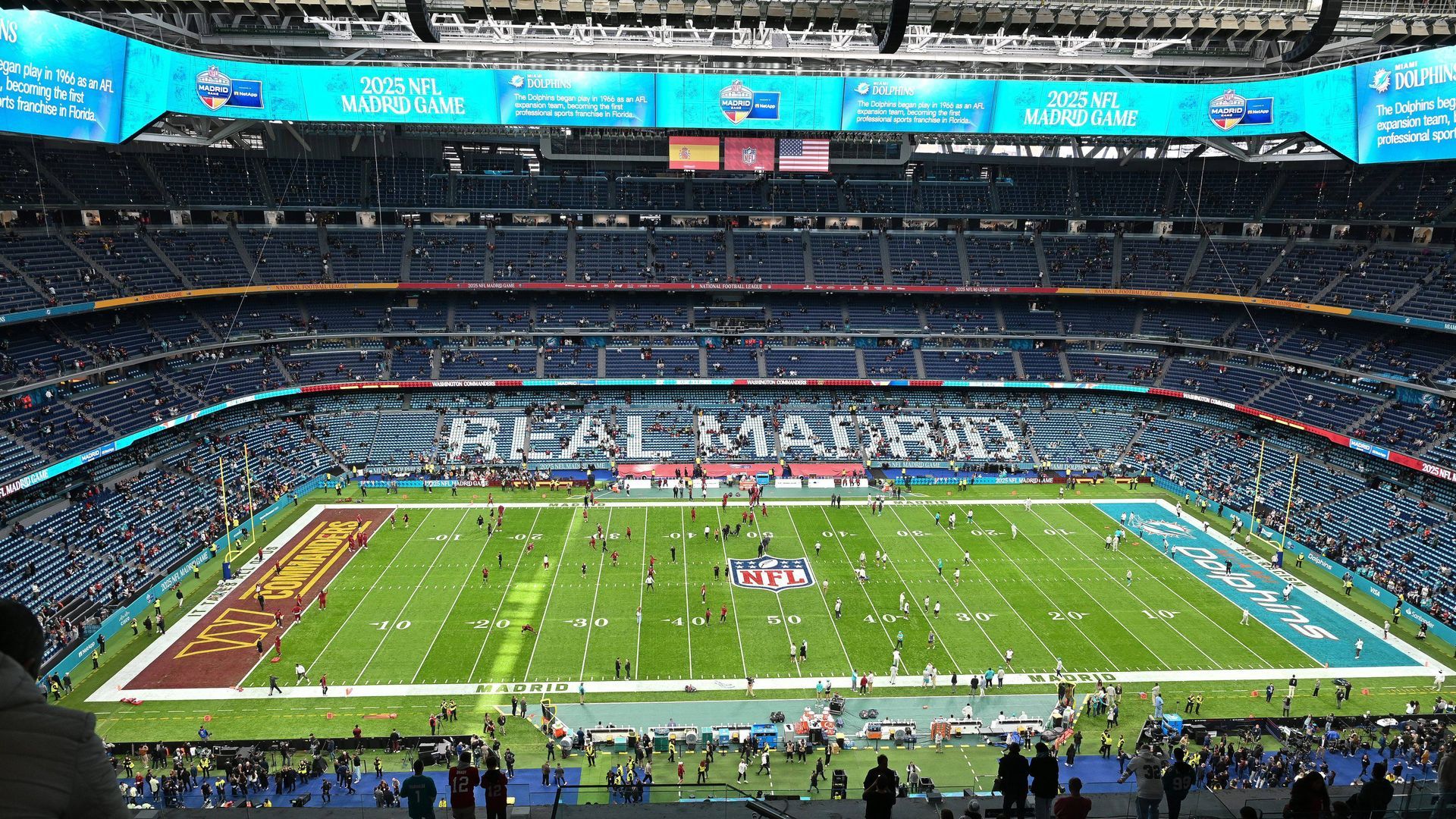 Partido de la NFL en el Santiago Bernabéu