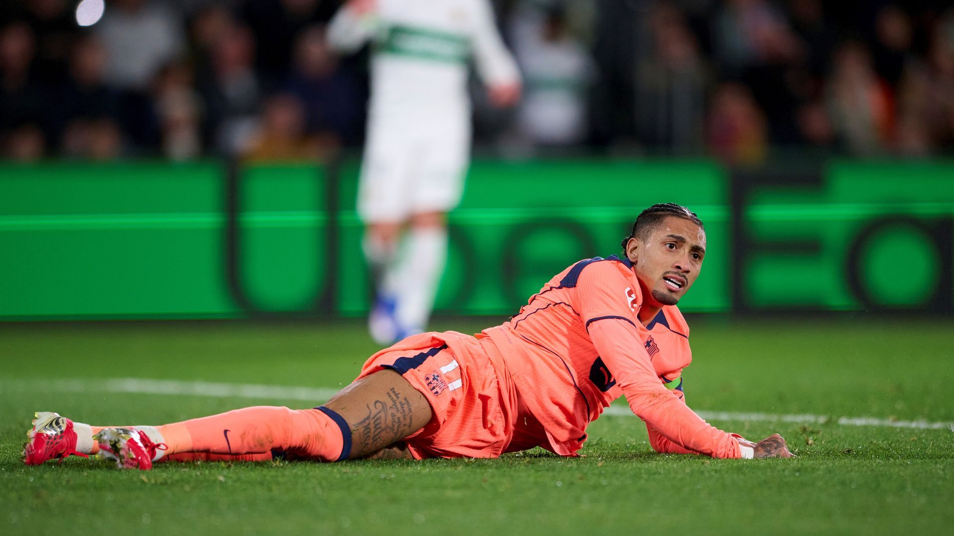 Raphinha durante el partido contra el Albacete