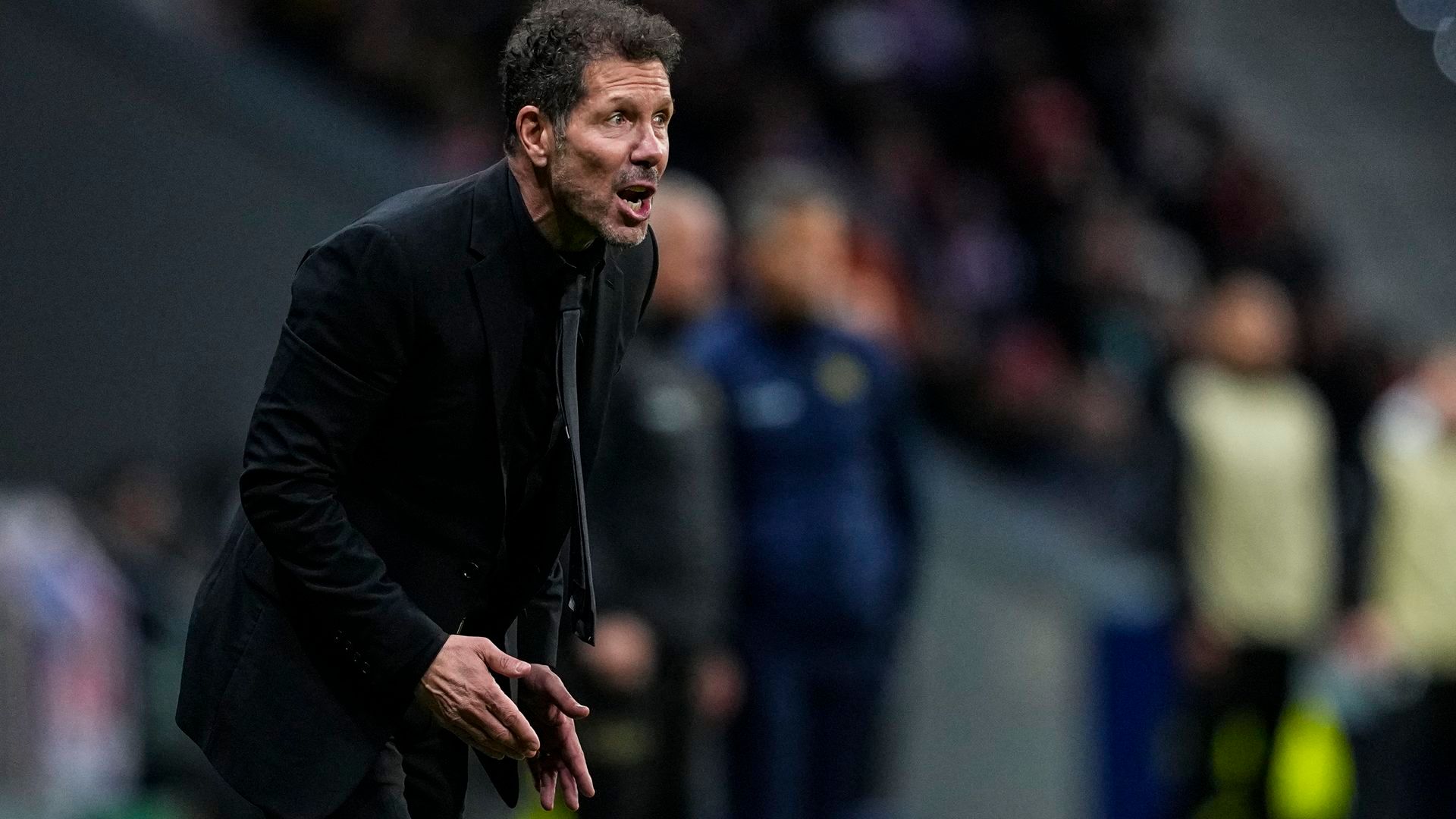 Simeone en un partido de Champions League