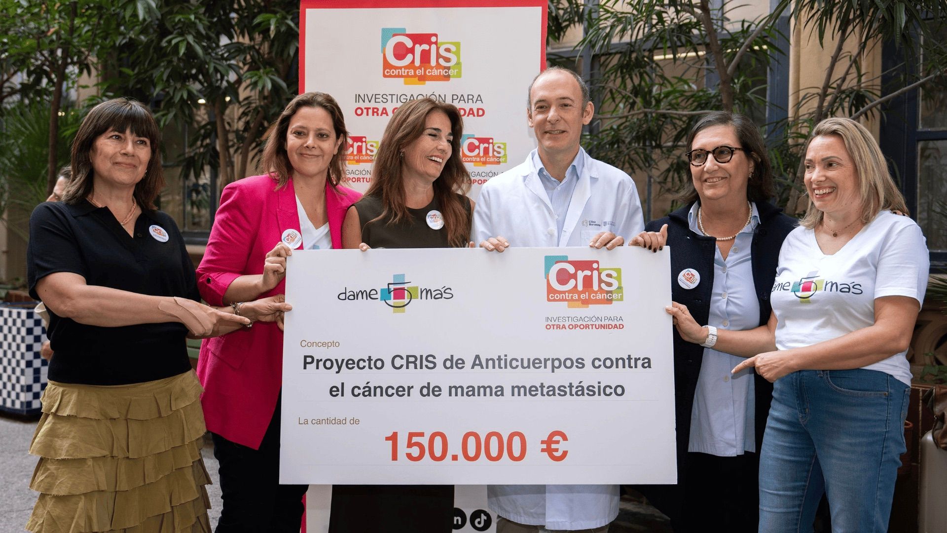 'Dame 5 más', una iniciativa particular que ha recaudado fondos para luchar contra el cáncer de mama metastásico