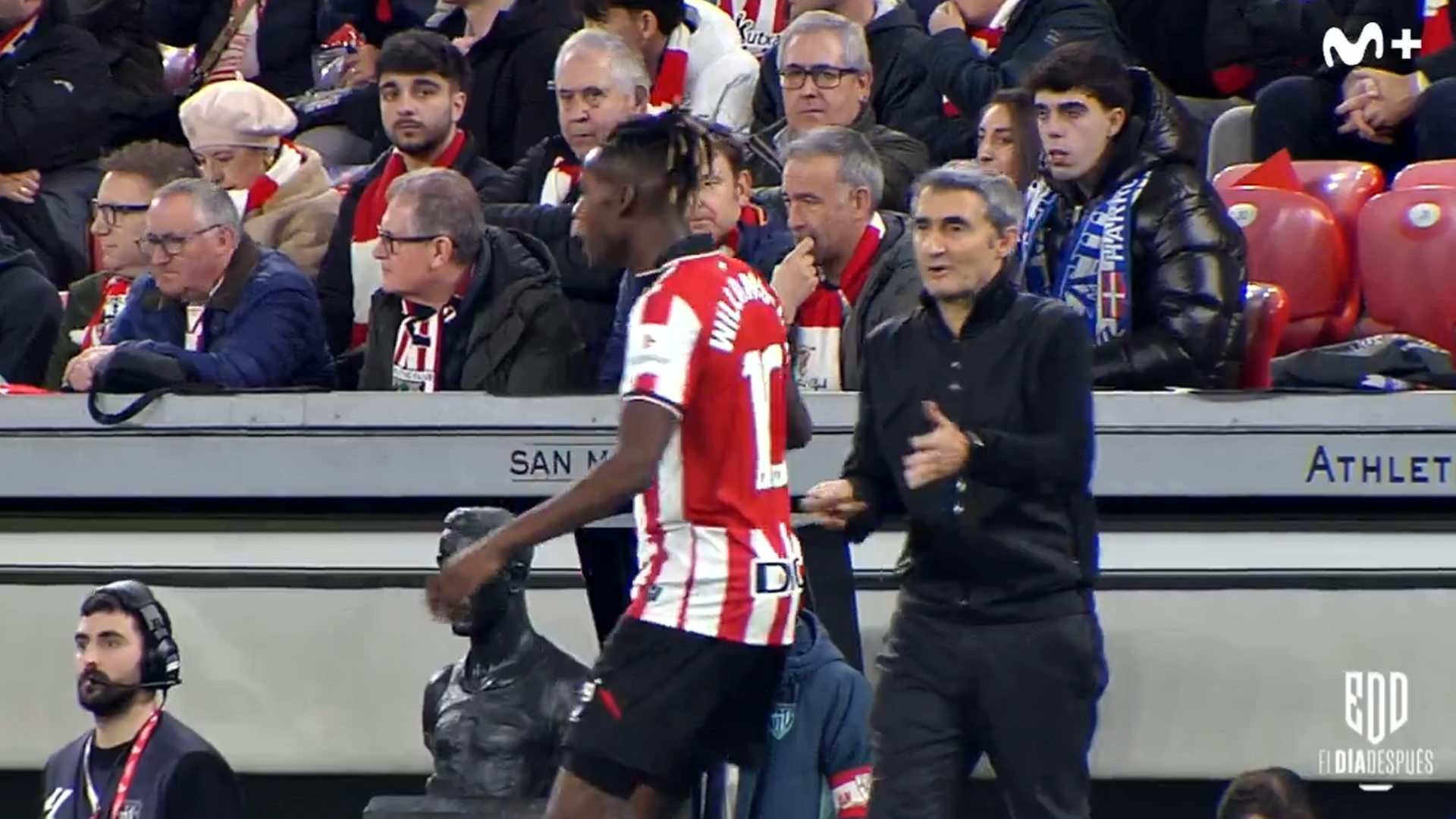 Nico Williams y Ernesto Valverde en el Athletic - Real Sociedad Nico Williams y Ernesto Valverde en el Athletic - Real Sociedad