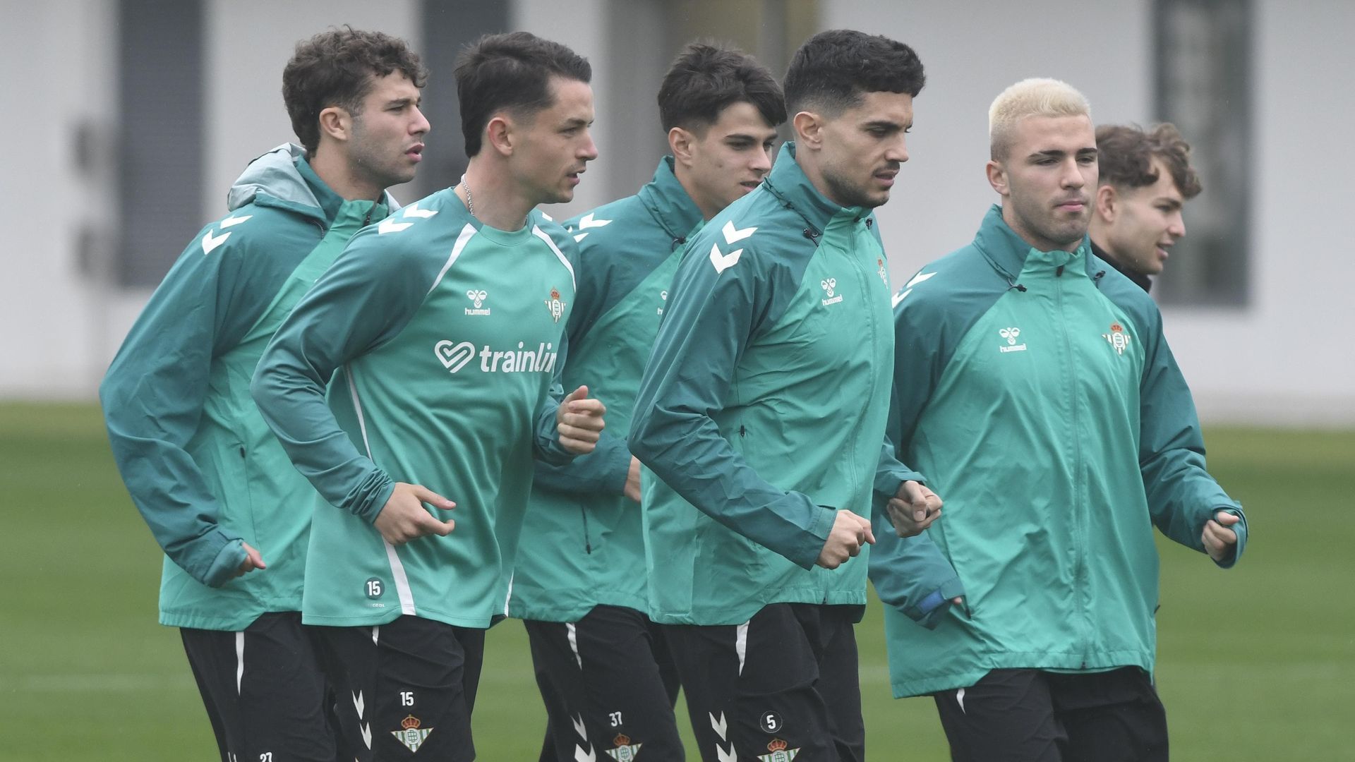 Álvaro Fidalgo, en su primera sesión con el Betis