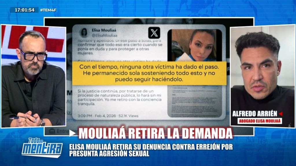 El abogado de Elisa Mouliaá explica por qué retira su acusación por abuso sexual contra Íñigo Errejón: "Ha tenido un ataque de ansiedad recientemente"
