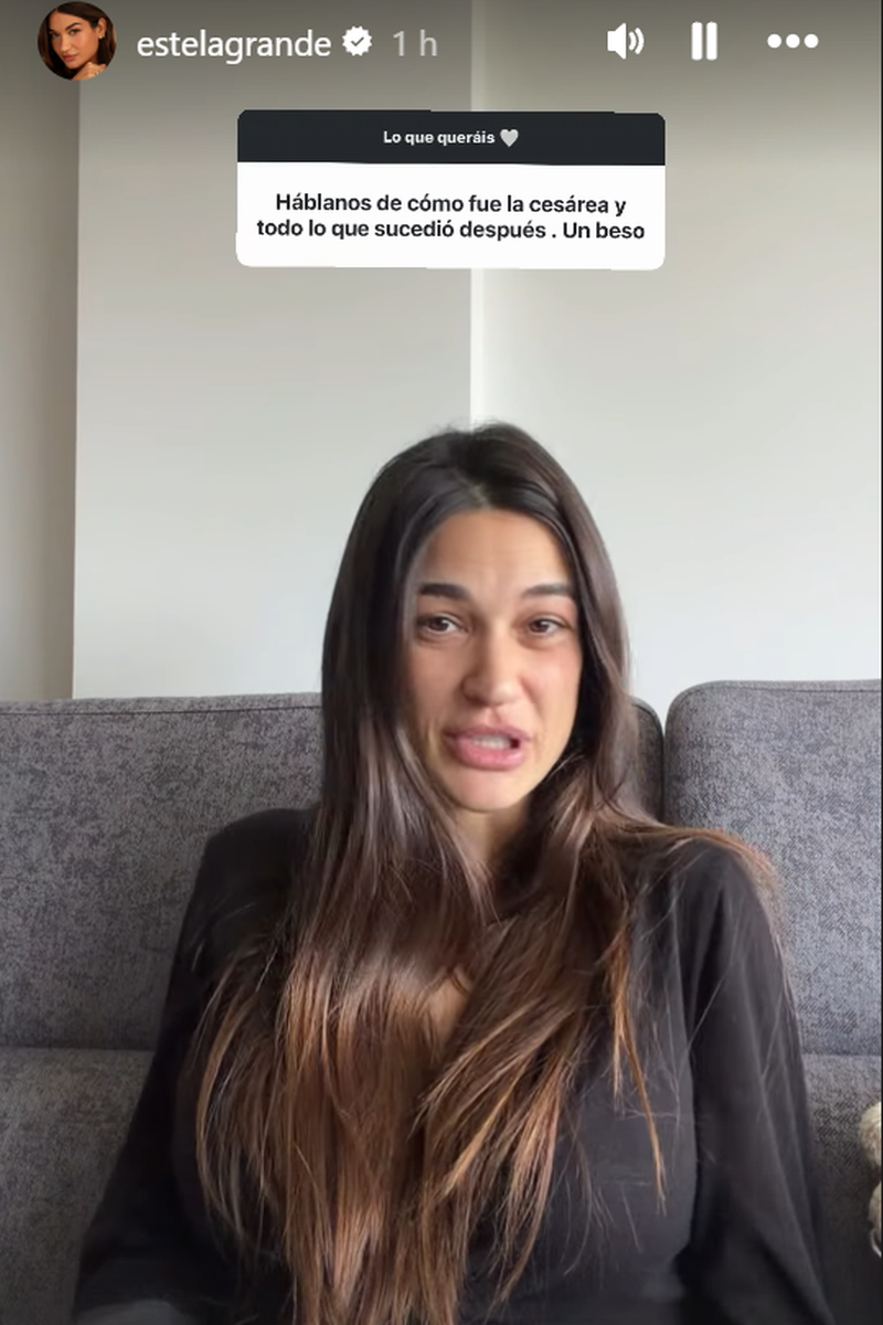 Estela Grande relata cómo fue su cesárea y los momentos posteriores