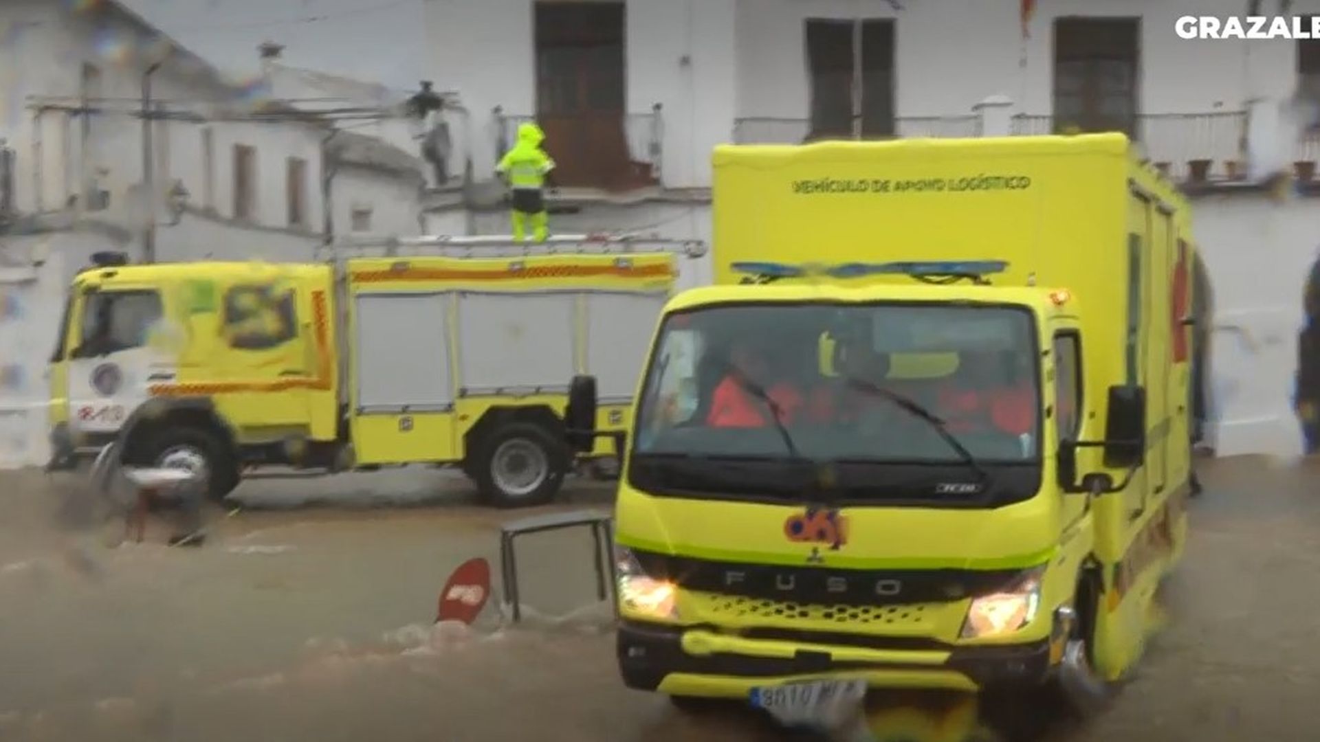 Grazalema, en máxima alerta por el temporal: las lluvias convierten las calles en un río