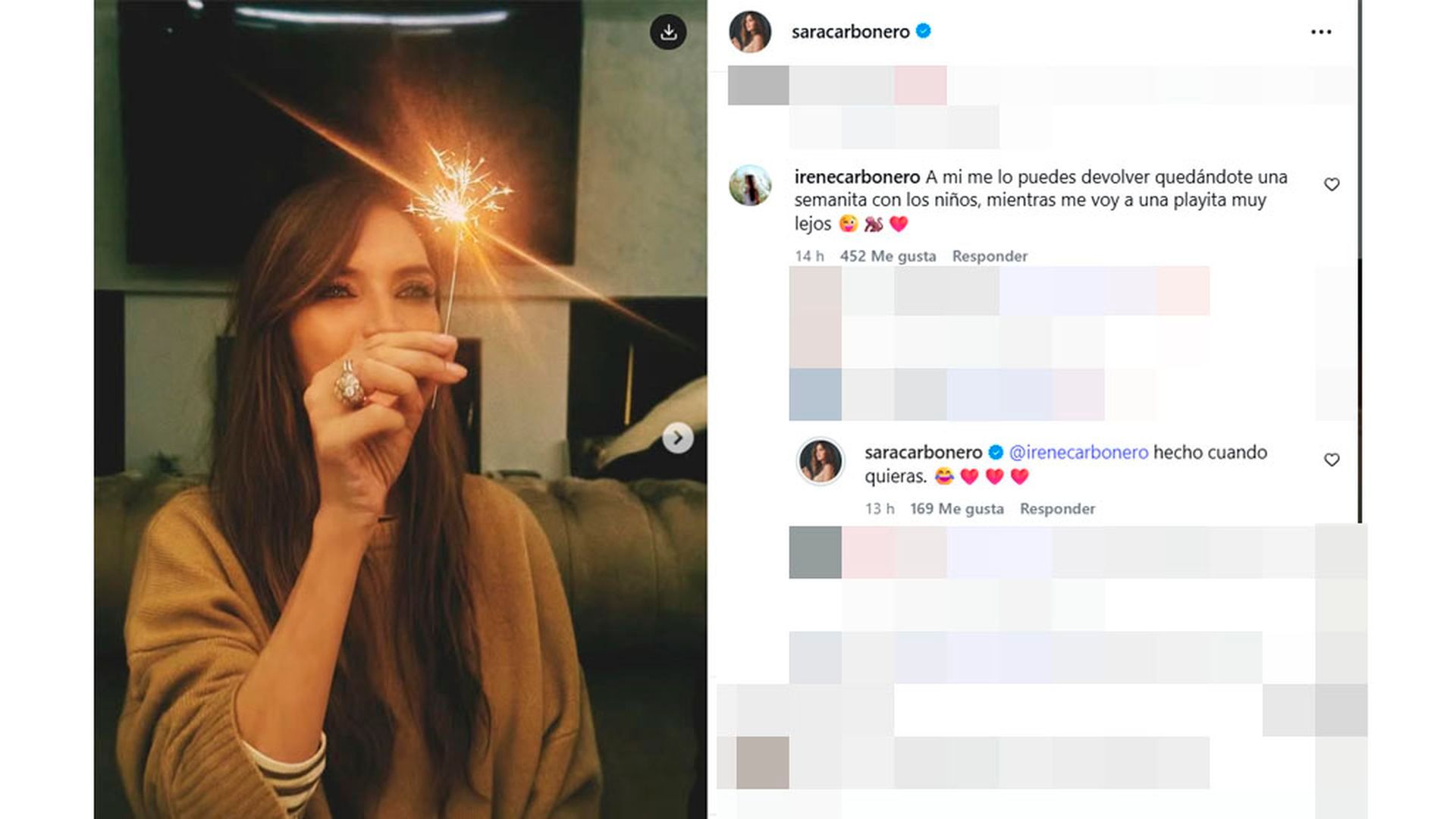 La promesa de Sara Carbonero a su hermana Irene