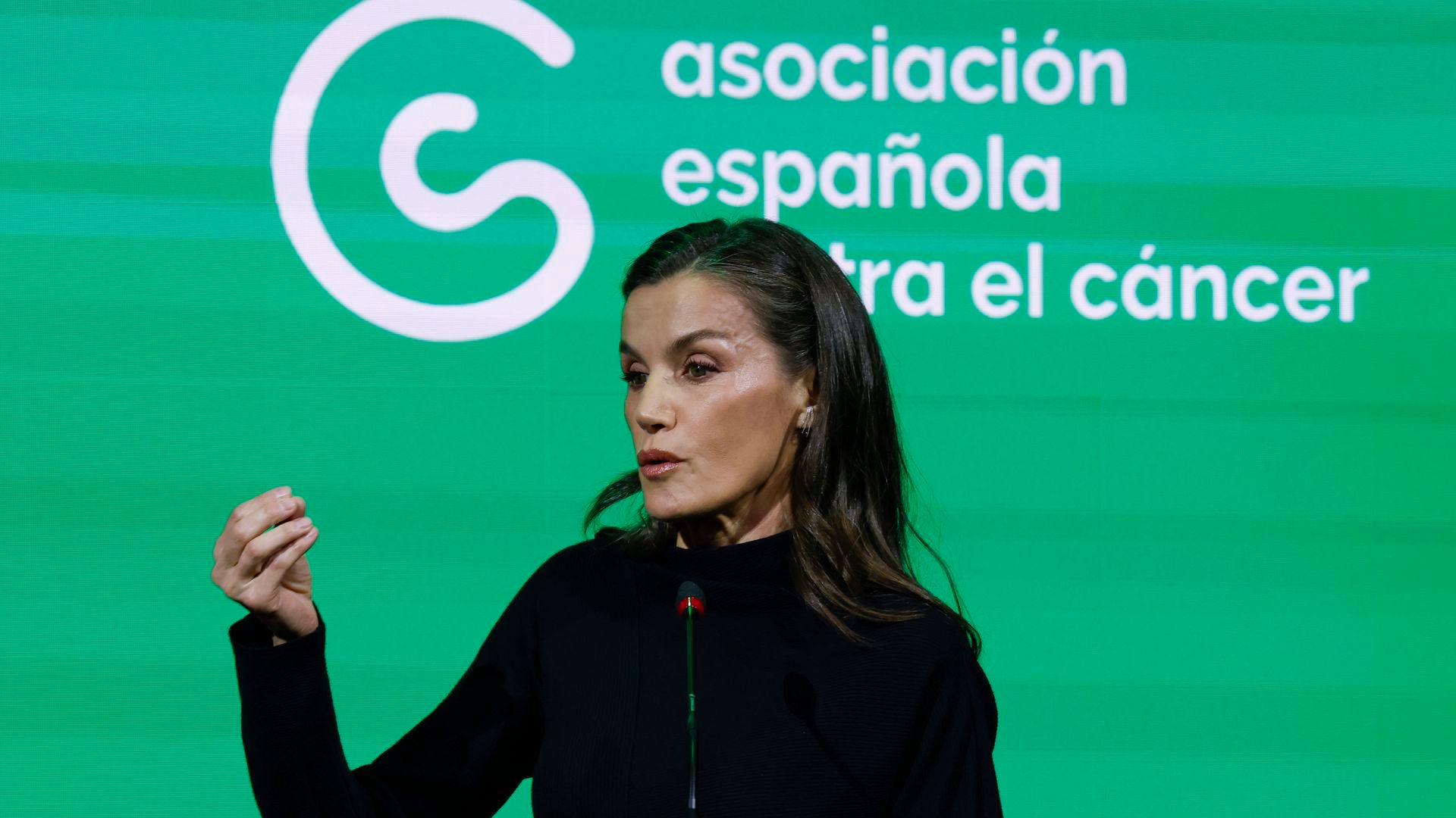 La reina Letizia preside el acto institucional del Día Mundial contra el Cáncer este miércoles en Madrid.
