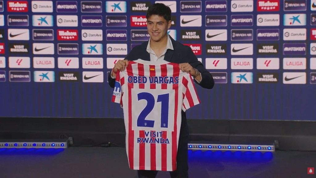 Obed Vargas presume de su vena colchonera en su presentación: "El primero recuerdo fue en el Calderón”