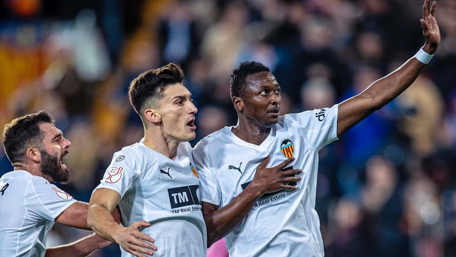 Sadiq celebra su gol ante el Athletic