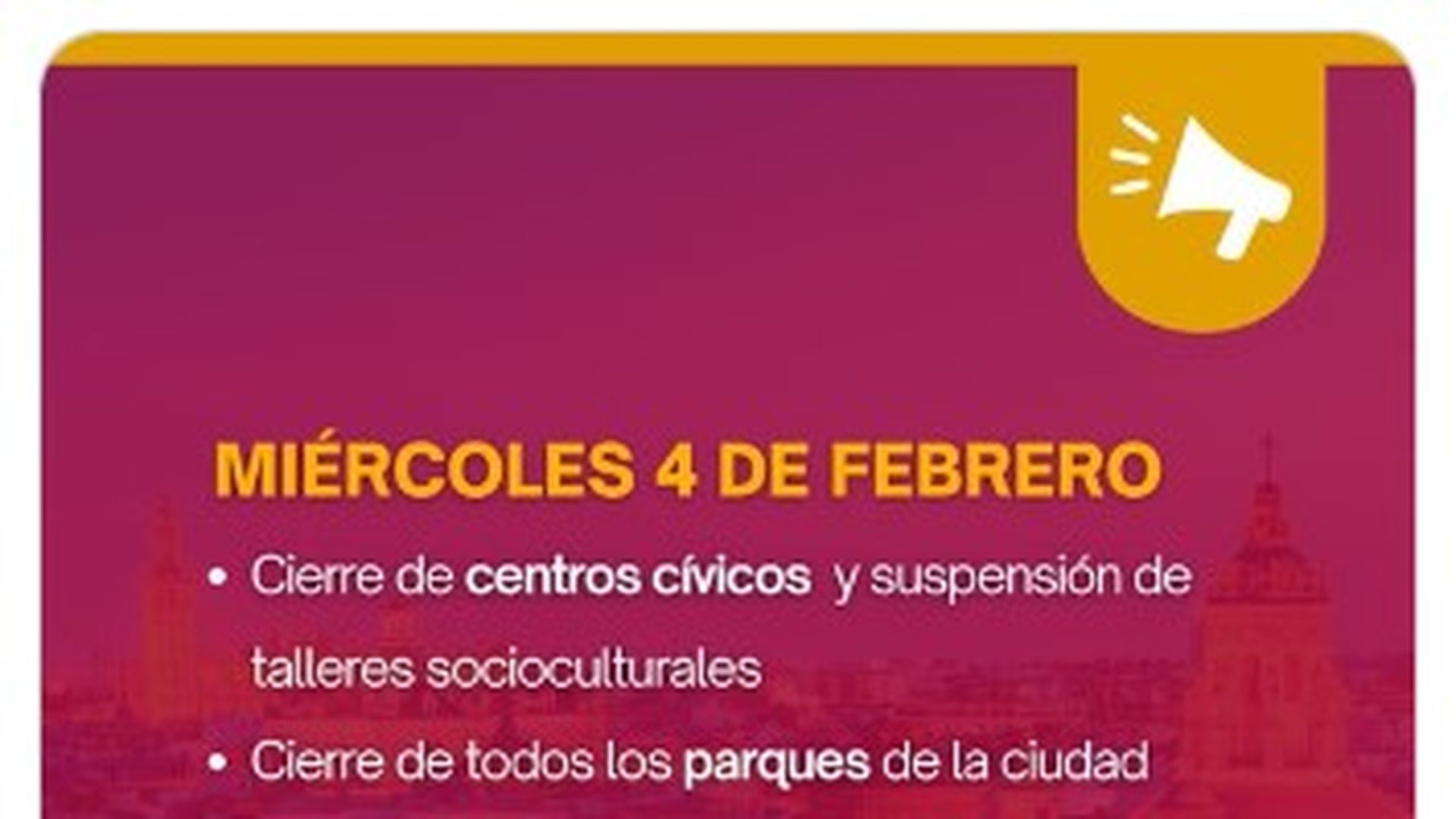 Todo lo que cierra en Sevilla por la Borrasca Leonardo