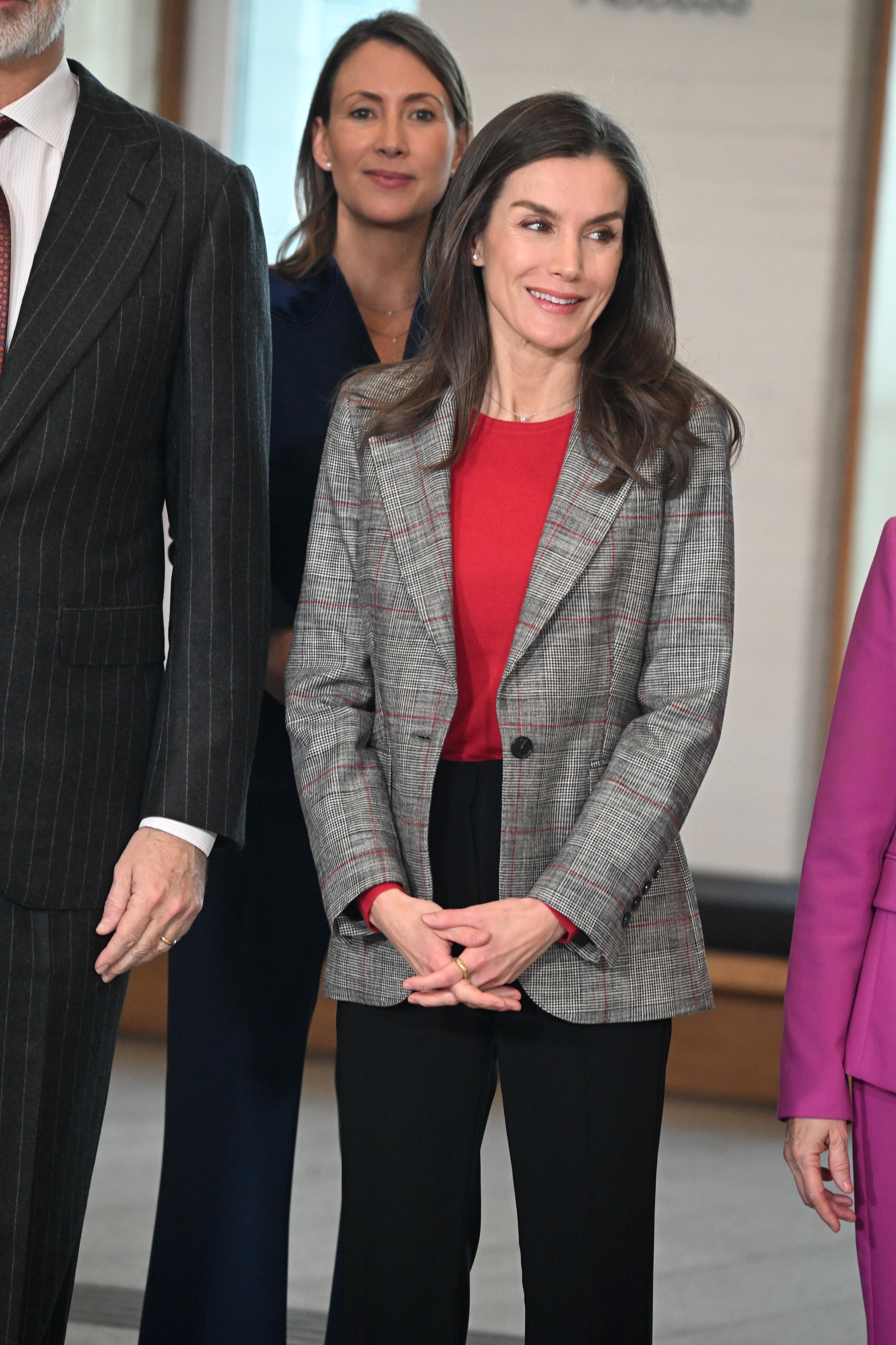 Doña Letizia, en el posado tras la reunión del patronato