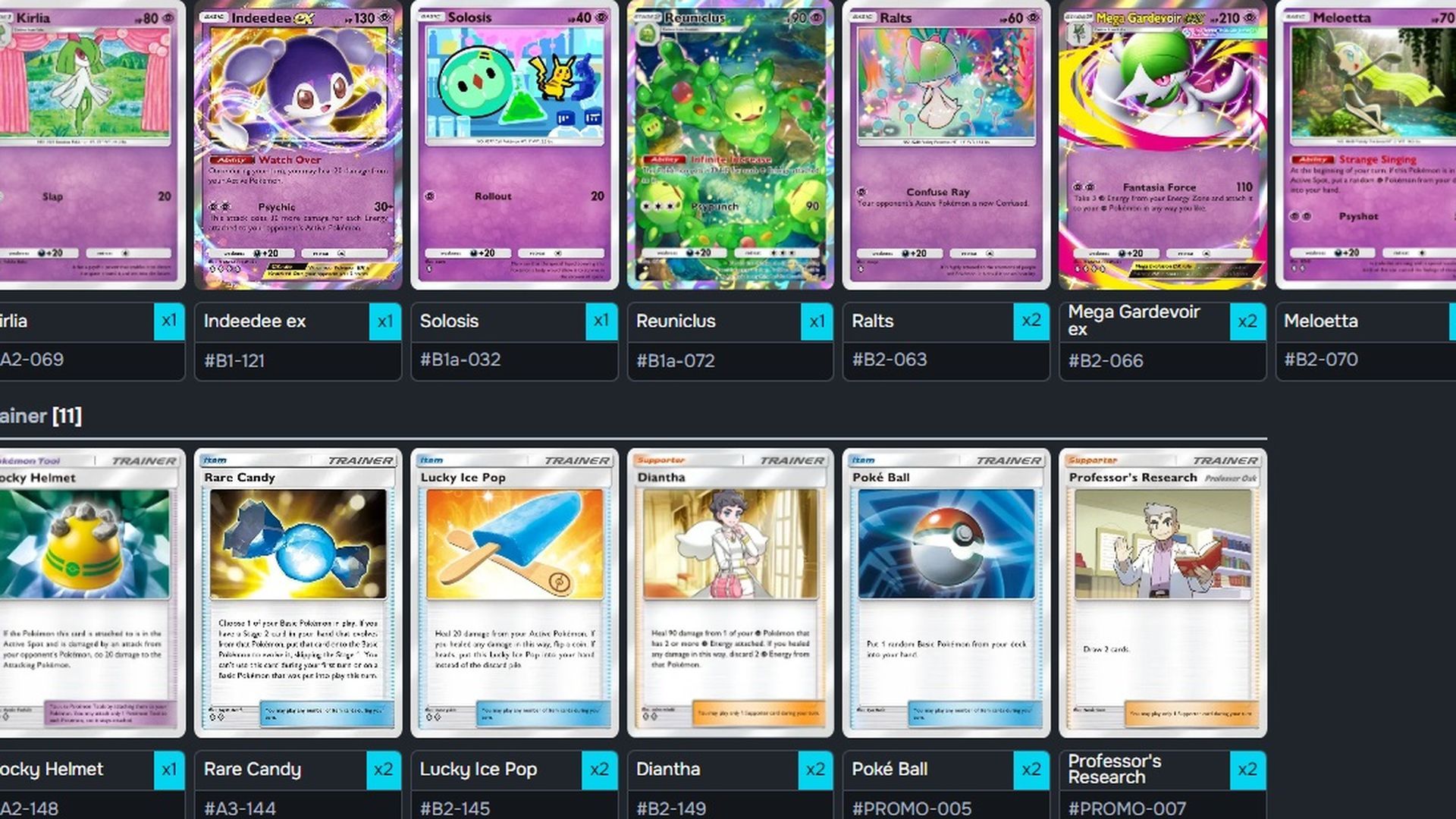 El mazo más poderoso de Mega Gardevoir en Pokémon Pocket