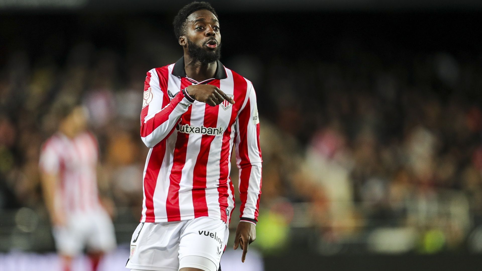 Iñaki Williams celebra su gol en el Valencia-Athletic