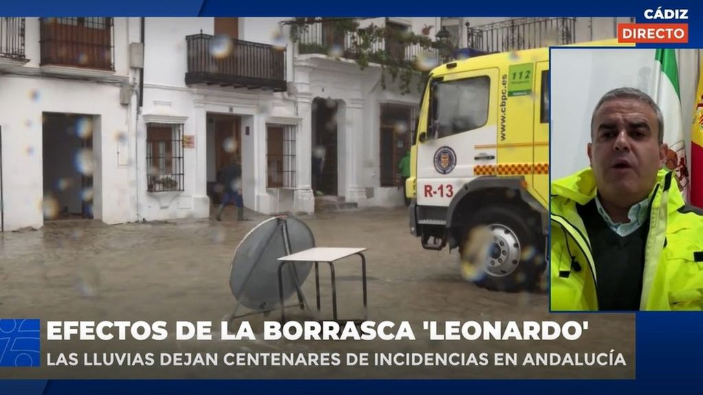 La alerta del jefe de Bomberos del Consorcio de Cádiz por la borrasca Leonardo: "No salir de casa"