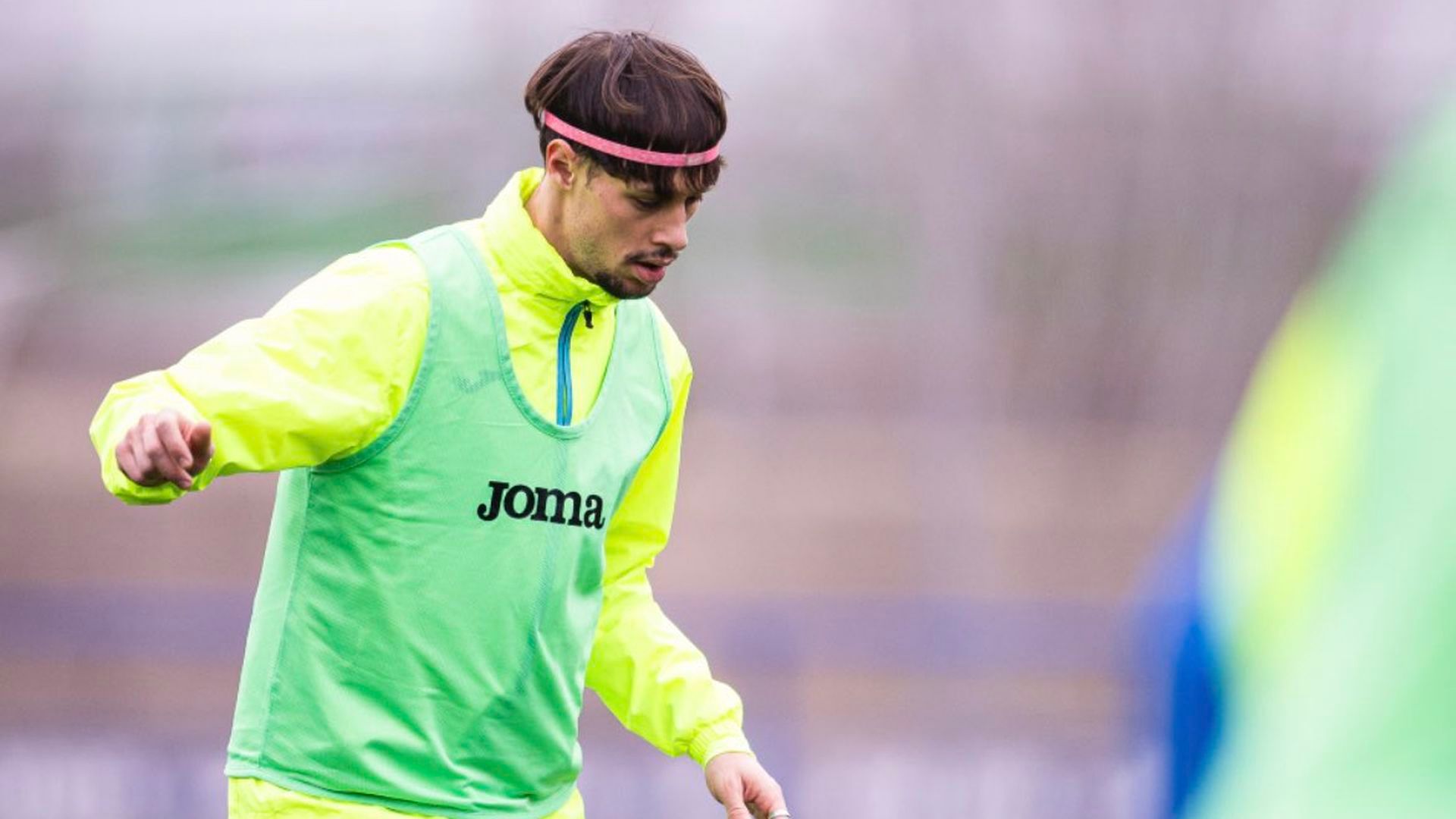Veljko Birmancevic entrenando con el Getafe