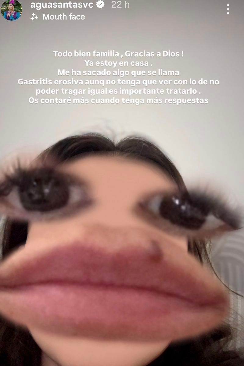 Aguasantas comparte el resultado de sus pruebas médicas