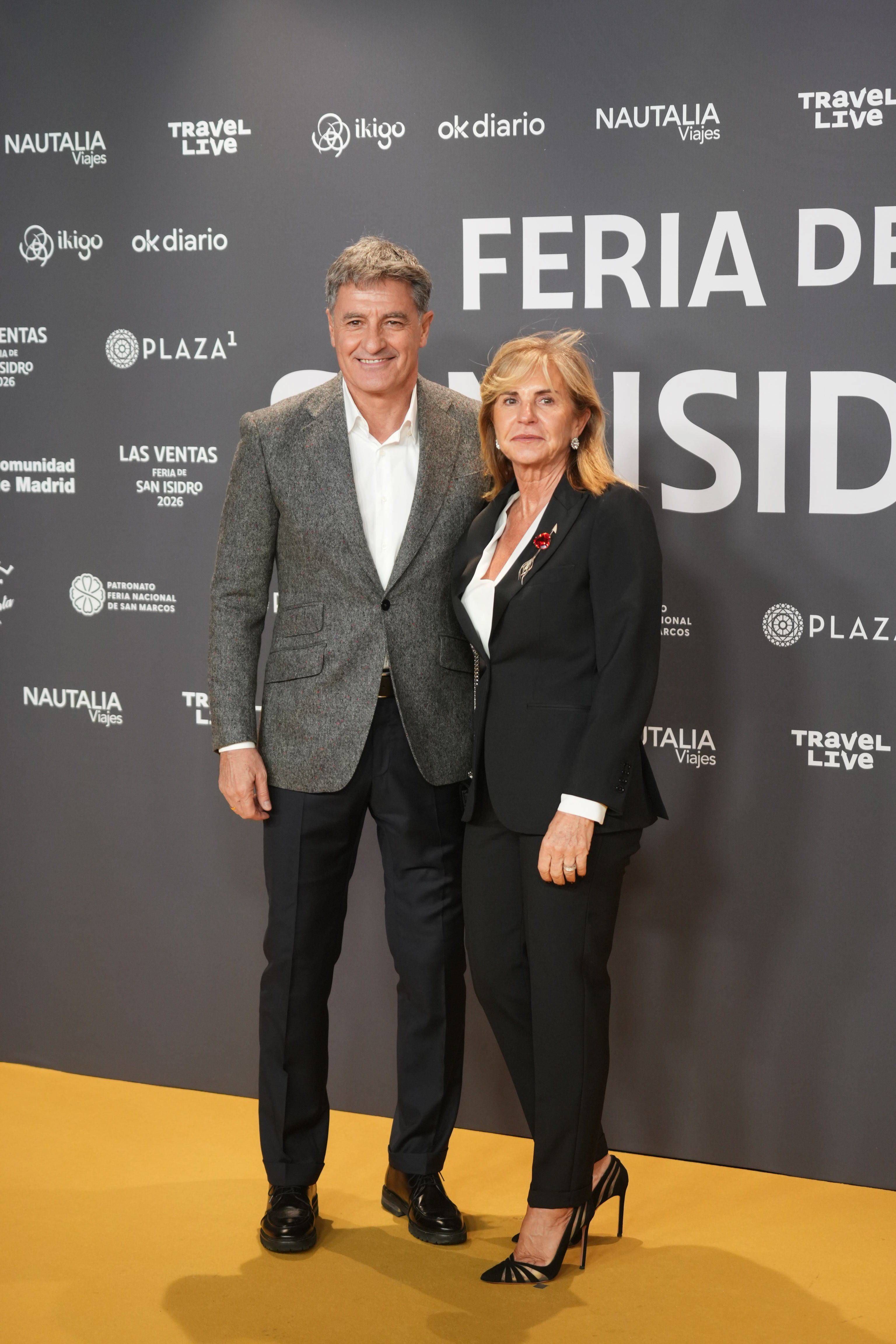 Míchel González y su mujer, Mercedes Morales