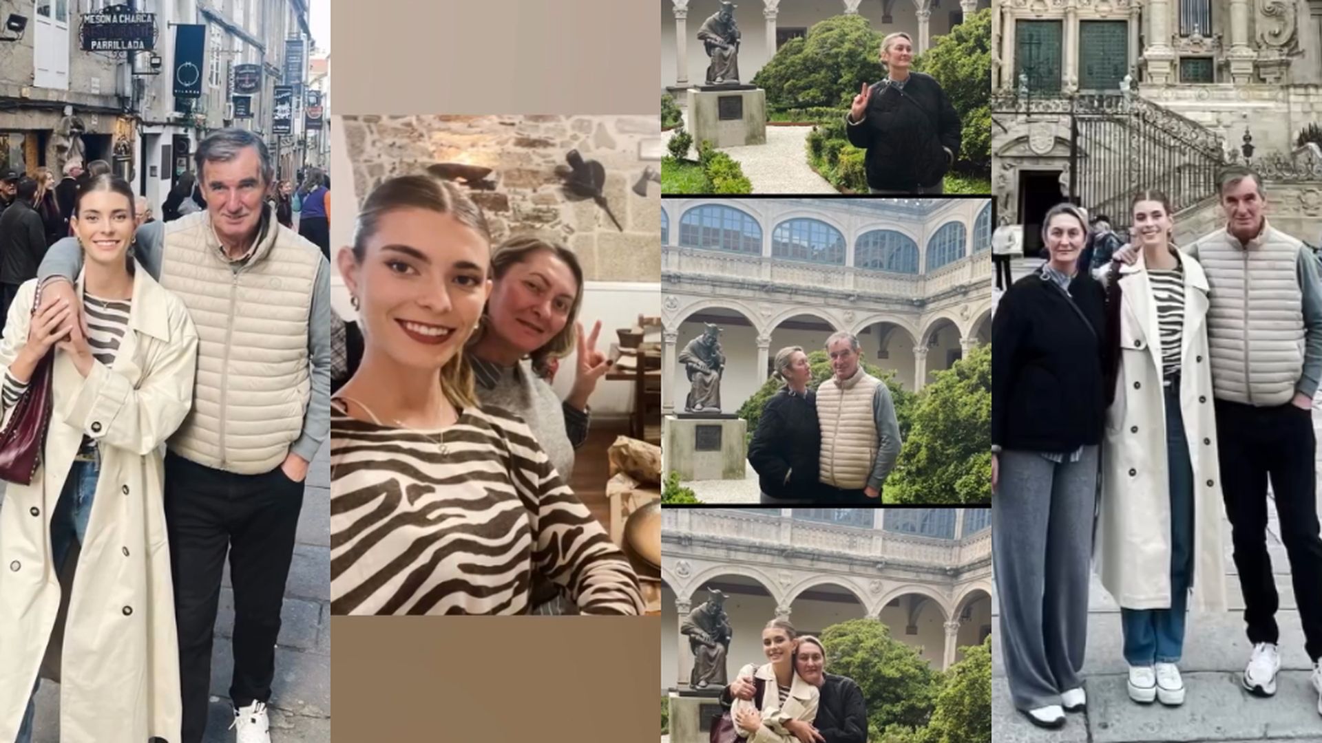 El viaje de Cristina con sus padres el pasado mes de noviembre