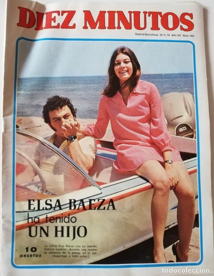 Elsa Baeza y Valerio Lazarov en la portada de una revista del corazón en 1970