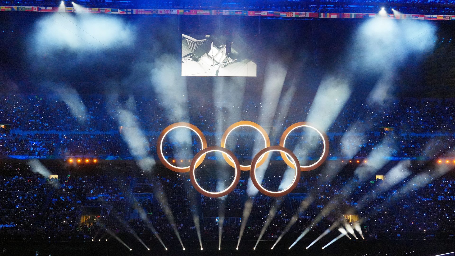 Imagen de la ceremonia de los Juegos de Invierno en Milán