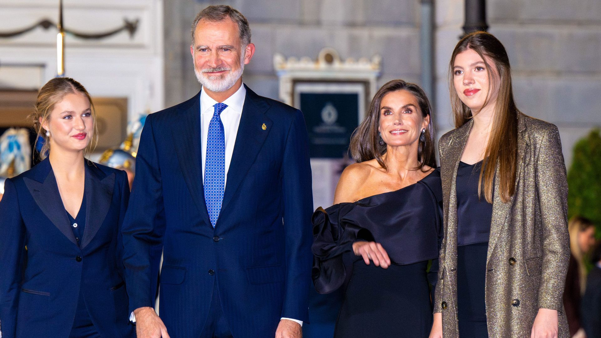 La princesa Leonor, los reyes Felipe y Letizia y la infanta Sofía en una imagen de archivo.