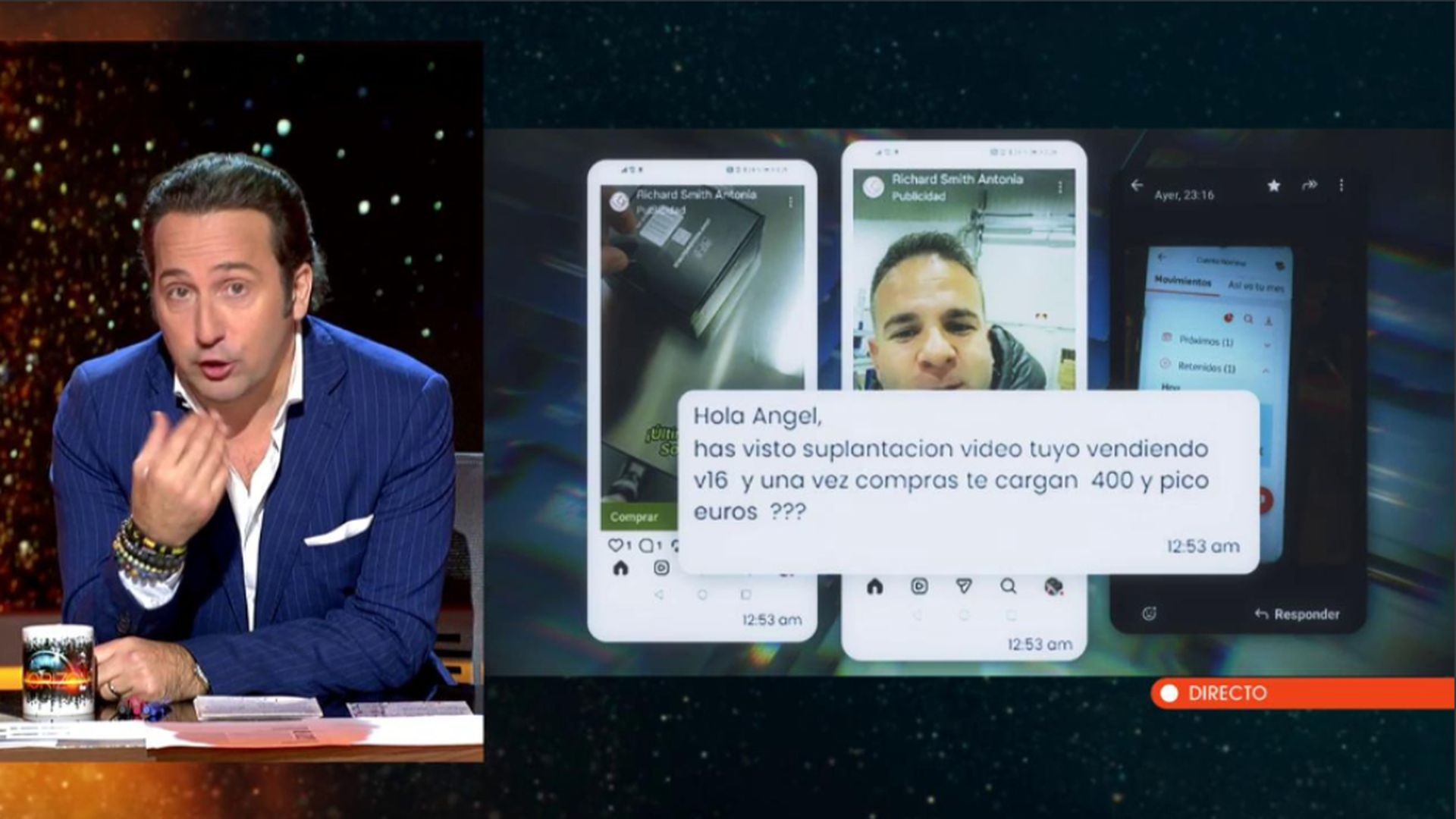 Las estafas que sufre Ángel Gaitán