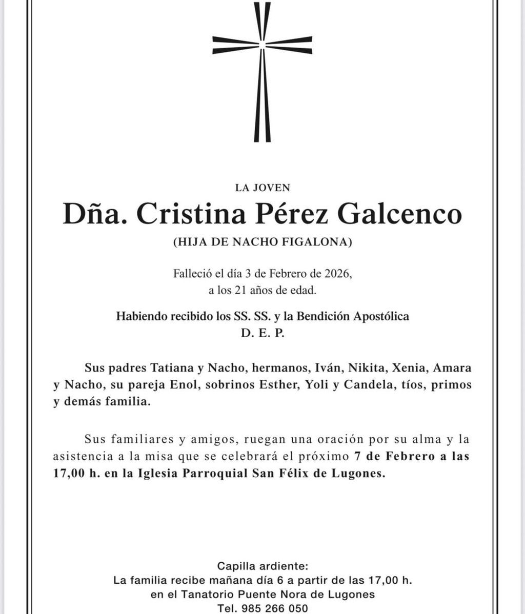 Muere Cristina Pérez a los 21 años
