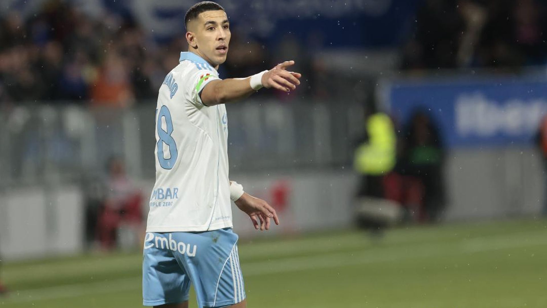 El Yamiq, en el Real Zaragoza-Eibar