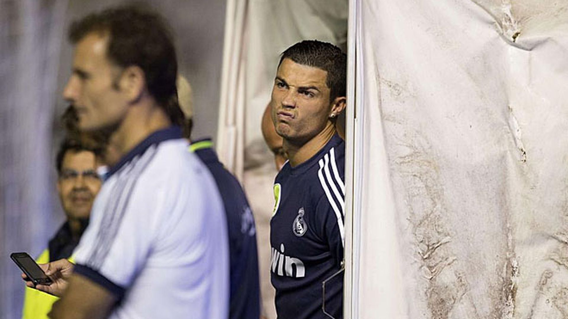 Cristiano Ronaldo en la suspensión en Vallecas