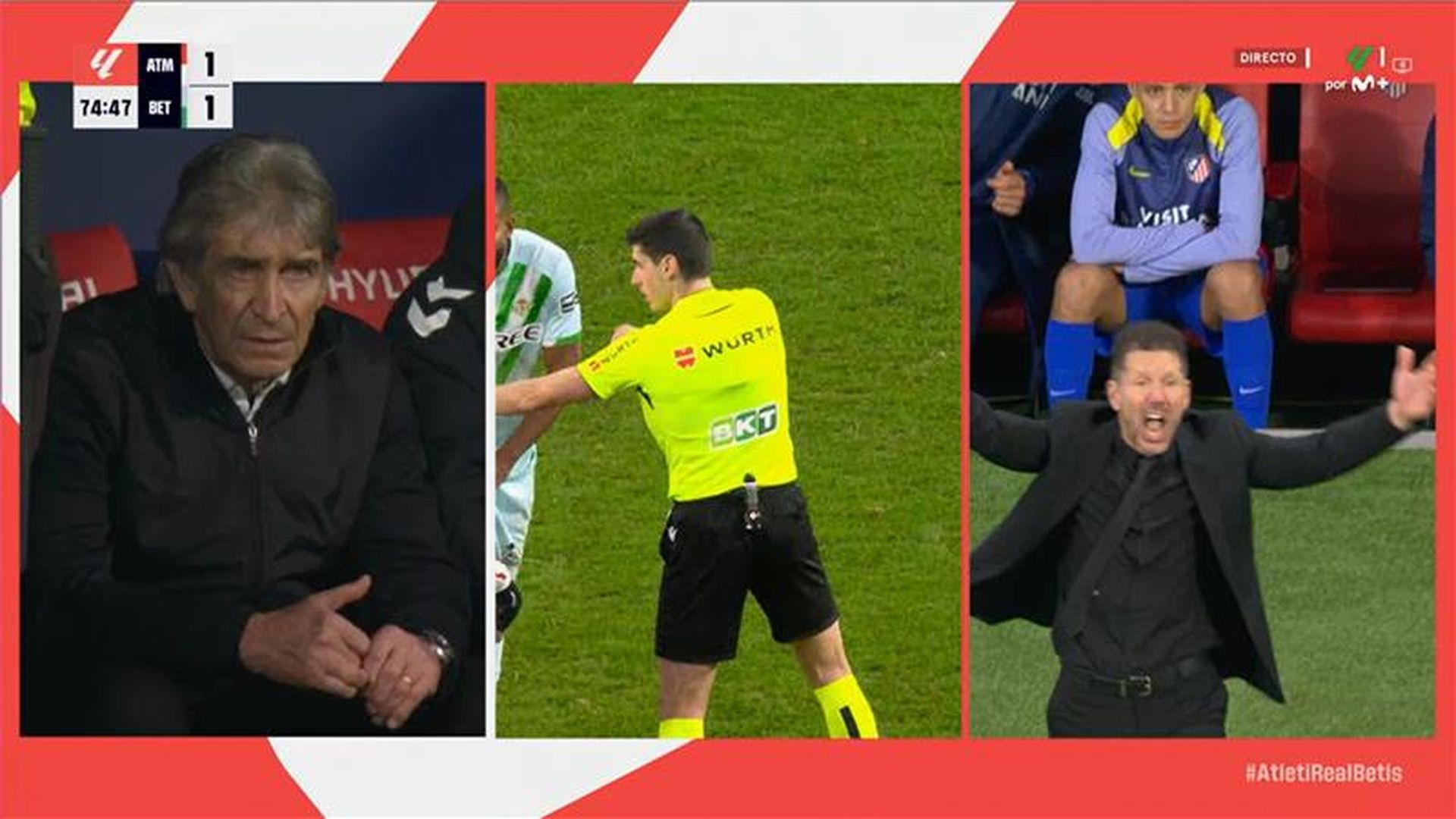 El Cholo reclamó el gol ante el Betis