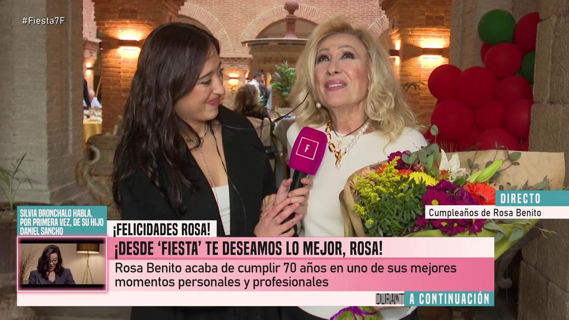 Rosa Benito celebra su 70 cumpleaños rodeada de amigos