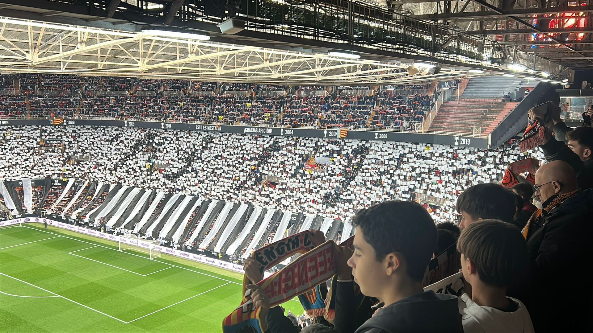 Tifo en Mestalla