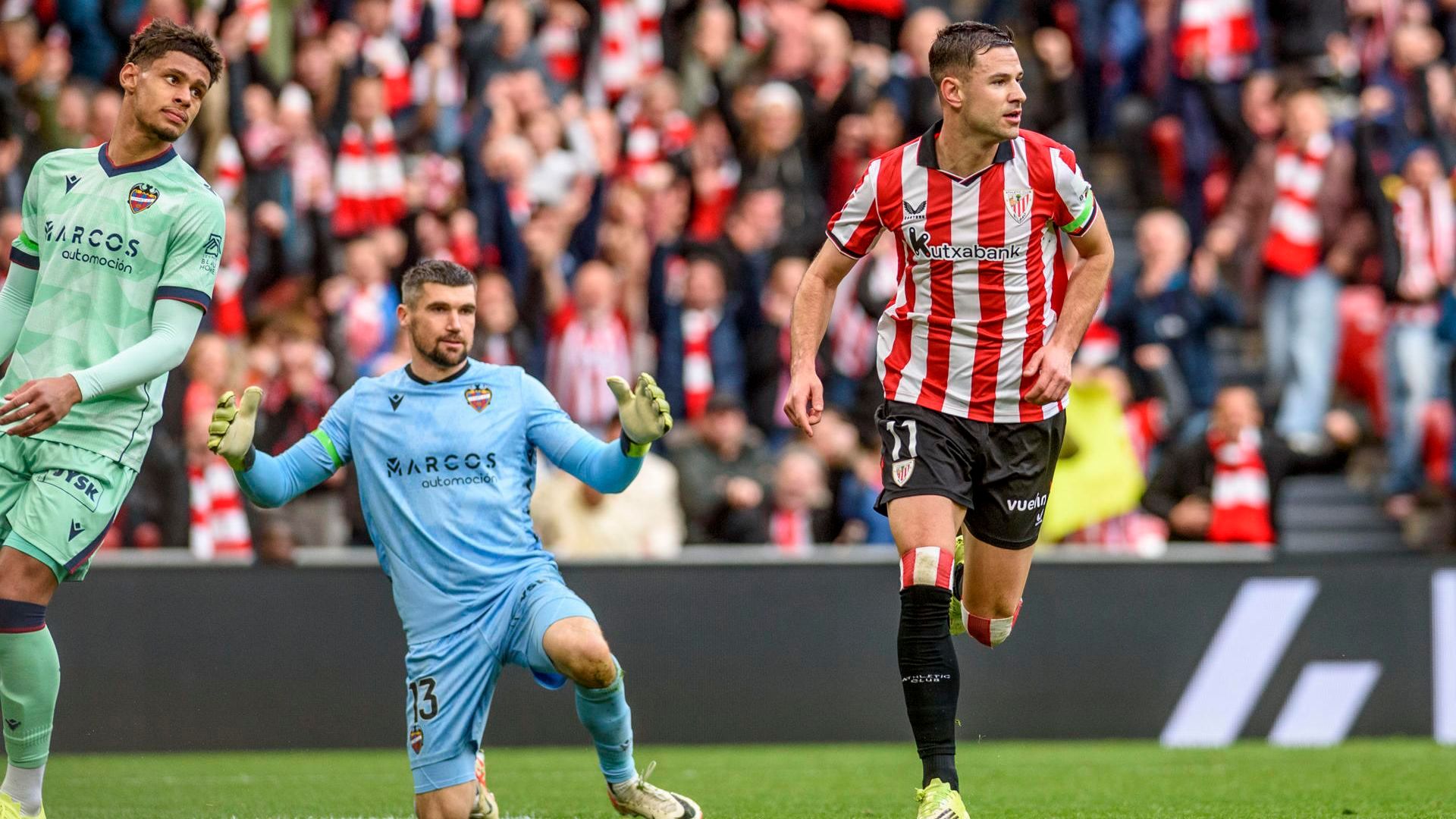Un doblete de Gorka Guruzeta ante el Levante UD en San Mamés