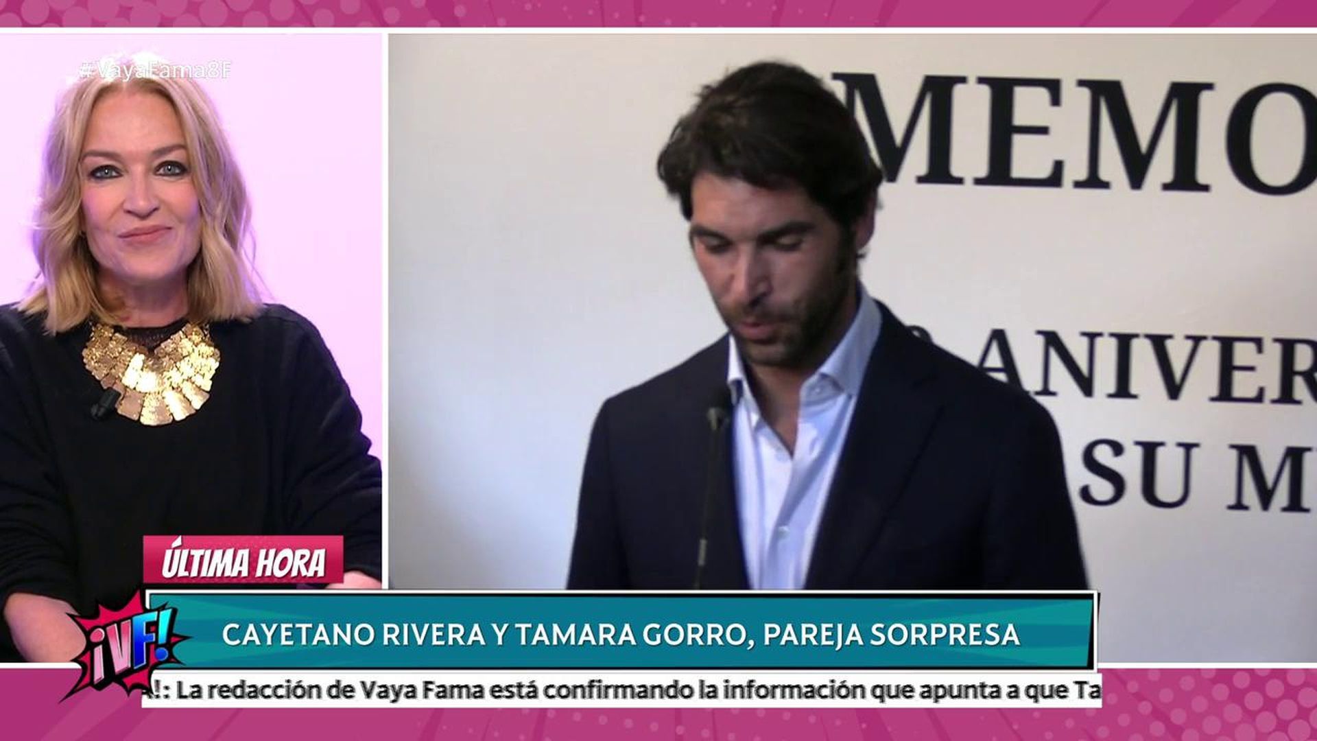 '¡Vaya fama!' cuenta los detalles de la relación entre Cayetano Rivera y Tamara Gorro