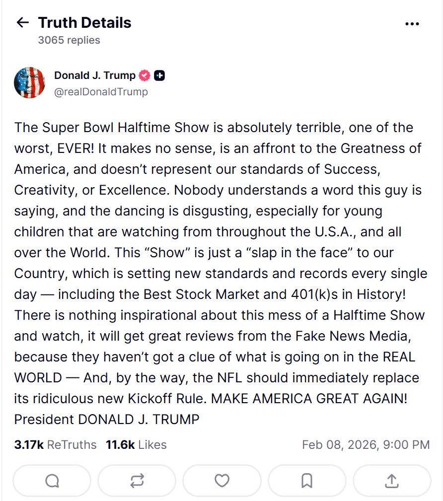 El mensaje de Donald Trump