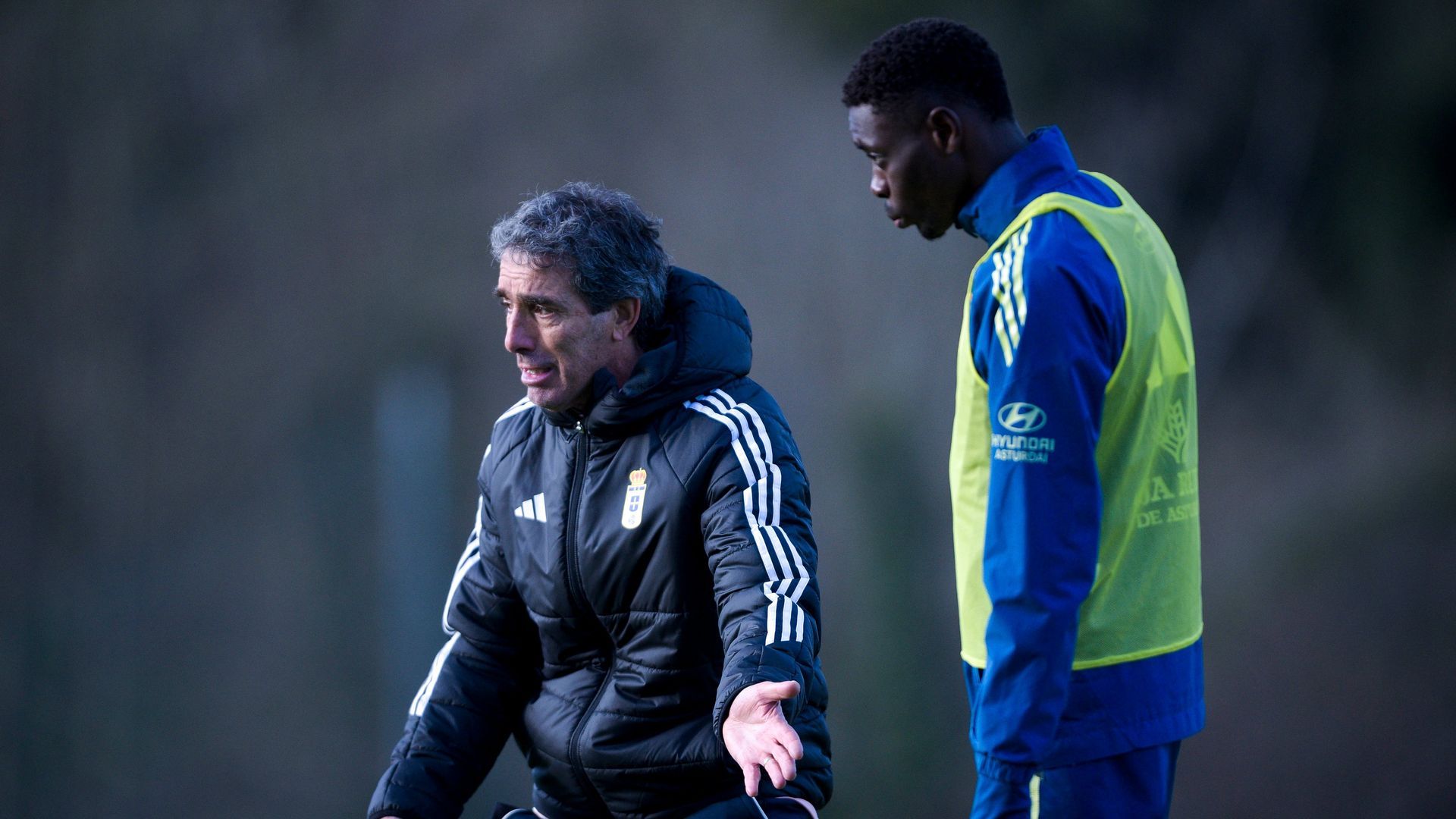 Guillermo Almada, durante un entrenamiento del Real Oviedo