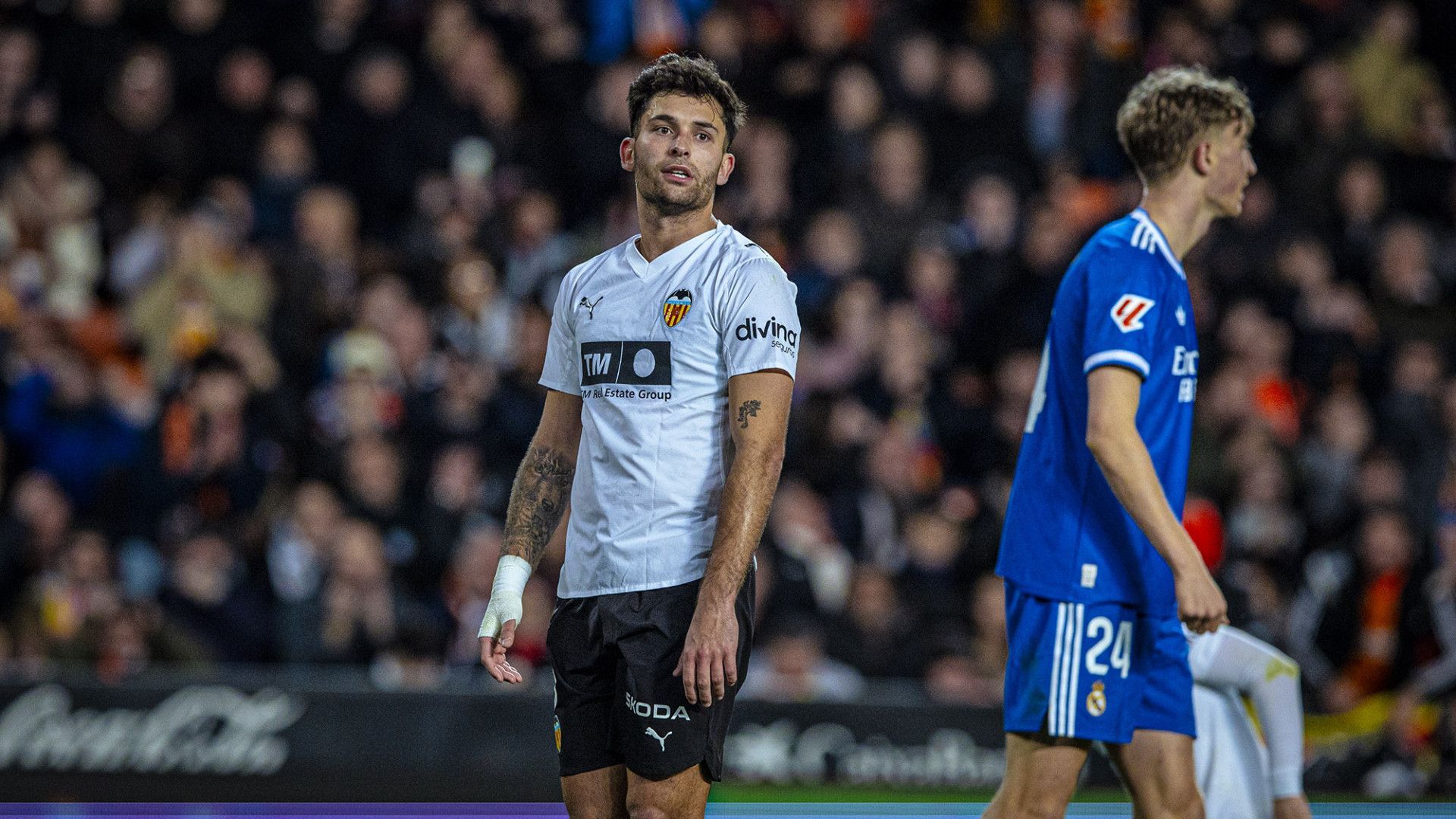 Hugo Duro ante el Real Madrid Hugo Duro ante el Real Madrid