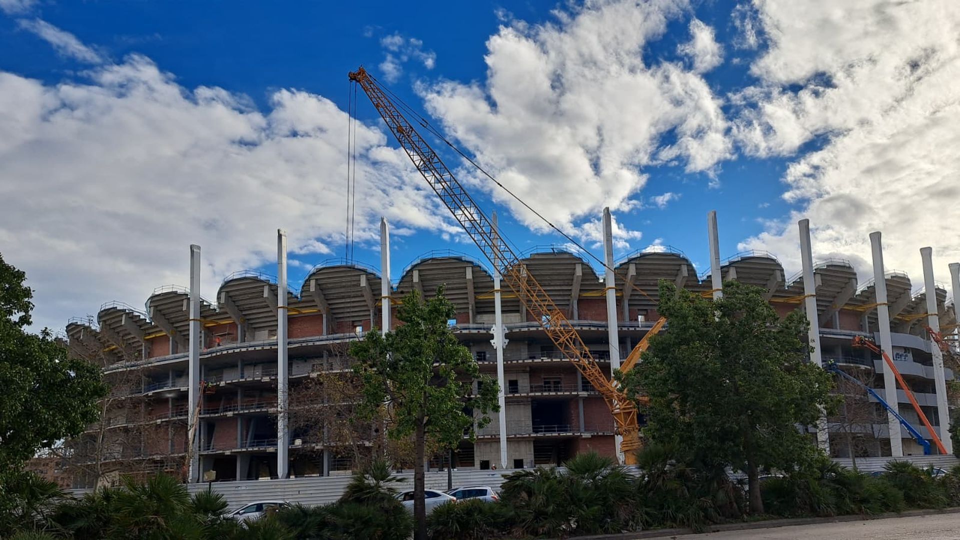 Imágenes de la fachada del Nou Mestalla
