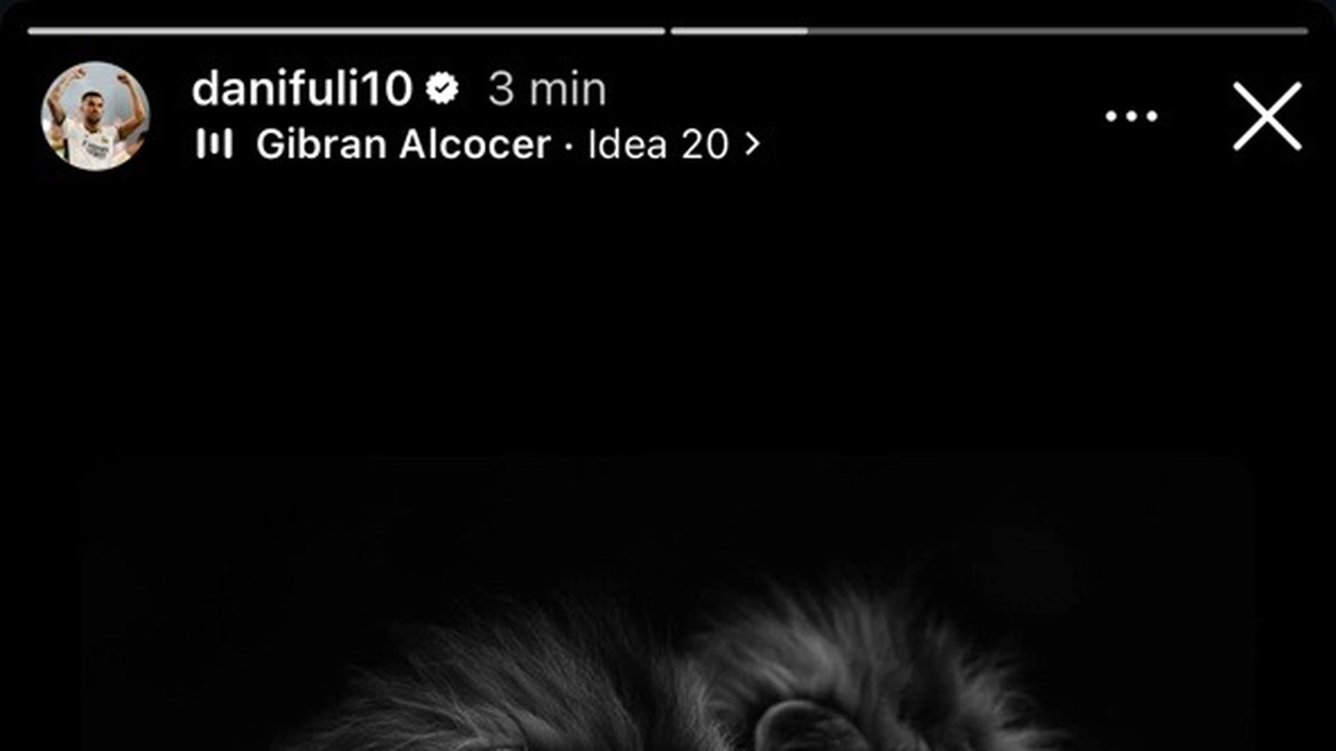 Mensaje de Dani Ceballos en Instagram