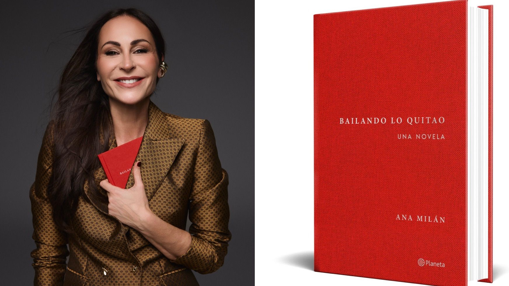 Ana Milán se empeñó en que la portada de su novela, 'Bailando lo quitao', fuera roja y entelada.