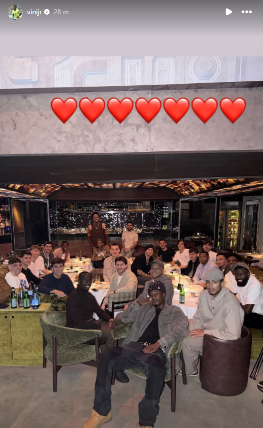 Cena de los jugadores del Real Madrid
