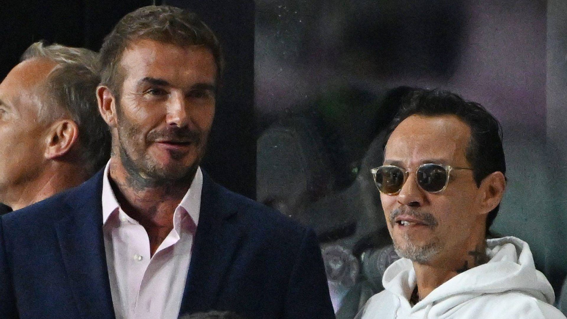 David Beckham y Marc Anthony