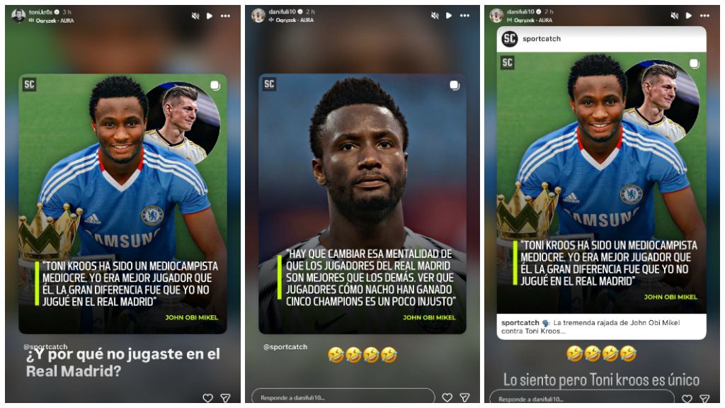 La respuesta de Ceballos y Kroos a Obi Mikel