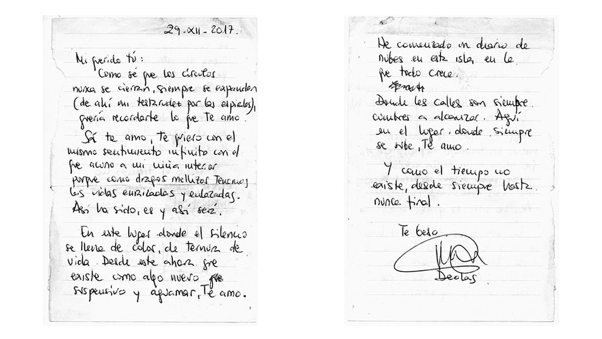 Una de las cartas del buzón de La Palma