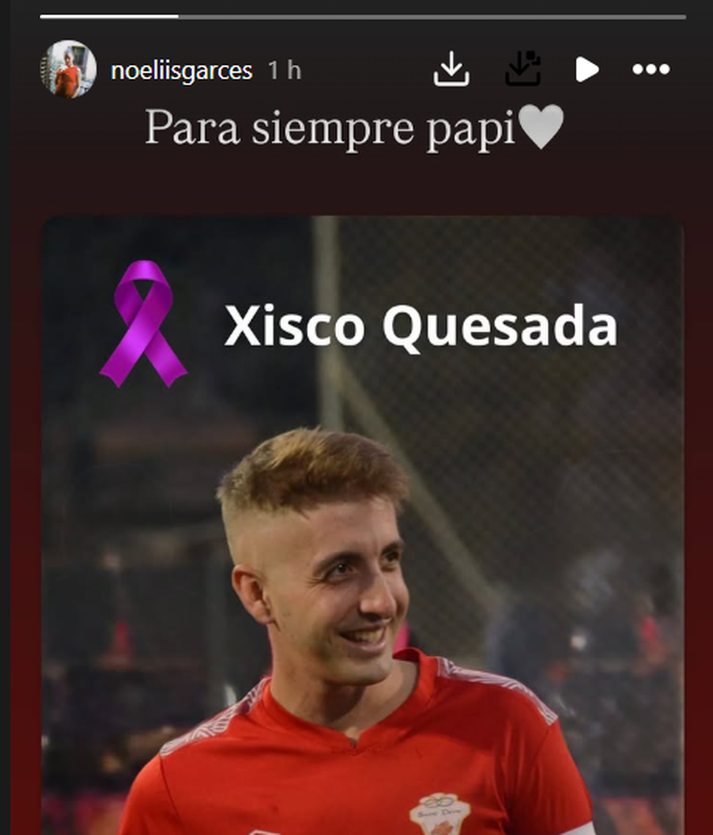 El mensaje de la mujer de Xisco Quesada