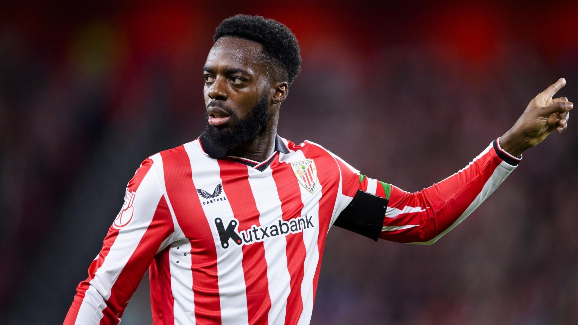 Gesto de Iñaki Williams en la semifinal en San Mamés ante la Real de Copa