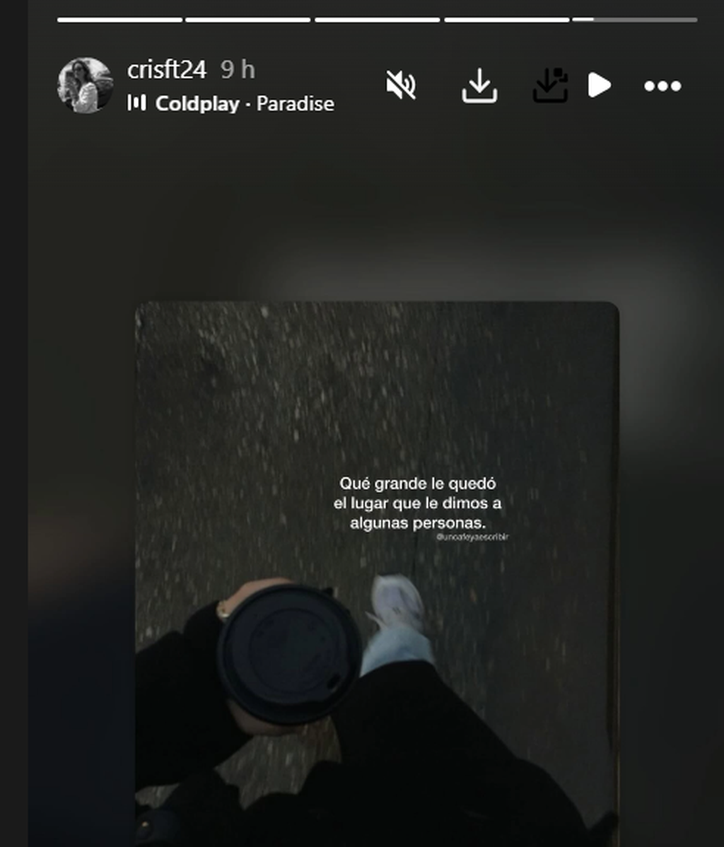 La reflexión de Cristina tras hacerse pública la noticia de su separación