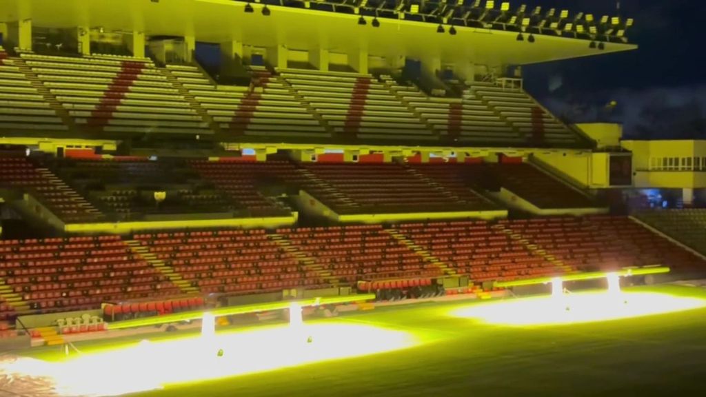 Así luce el césped de Vallecas, estadio del Rayo Vallecano