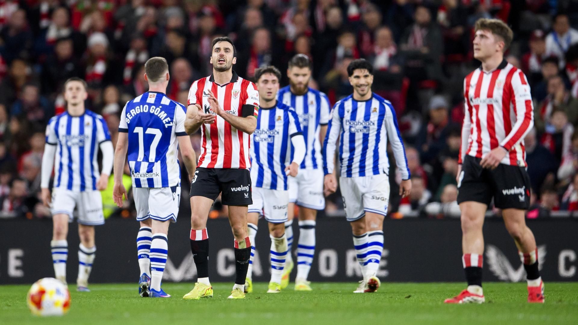Lekue sufre ante el gol de la Real en la semifinal de Copa en San Mamés
