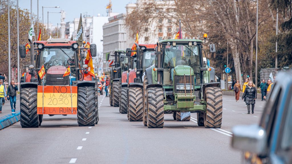 Los cortes de tráfico por la tractorada en Madrid: principales calles y carreteras afectadas
